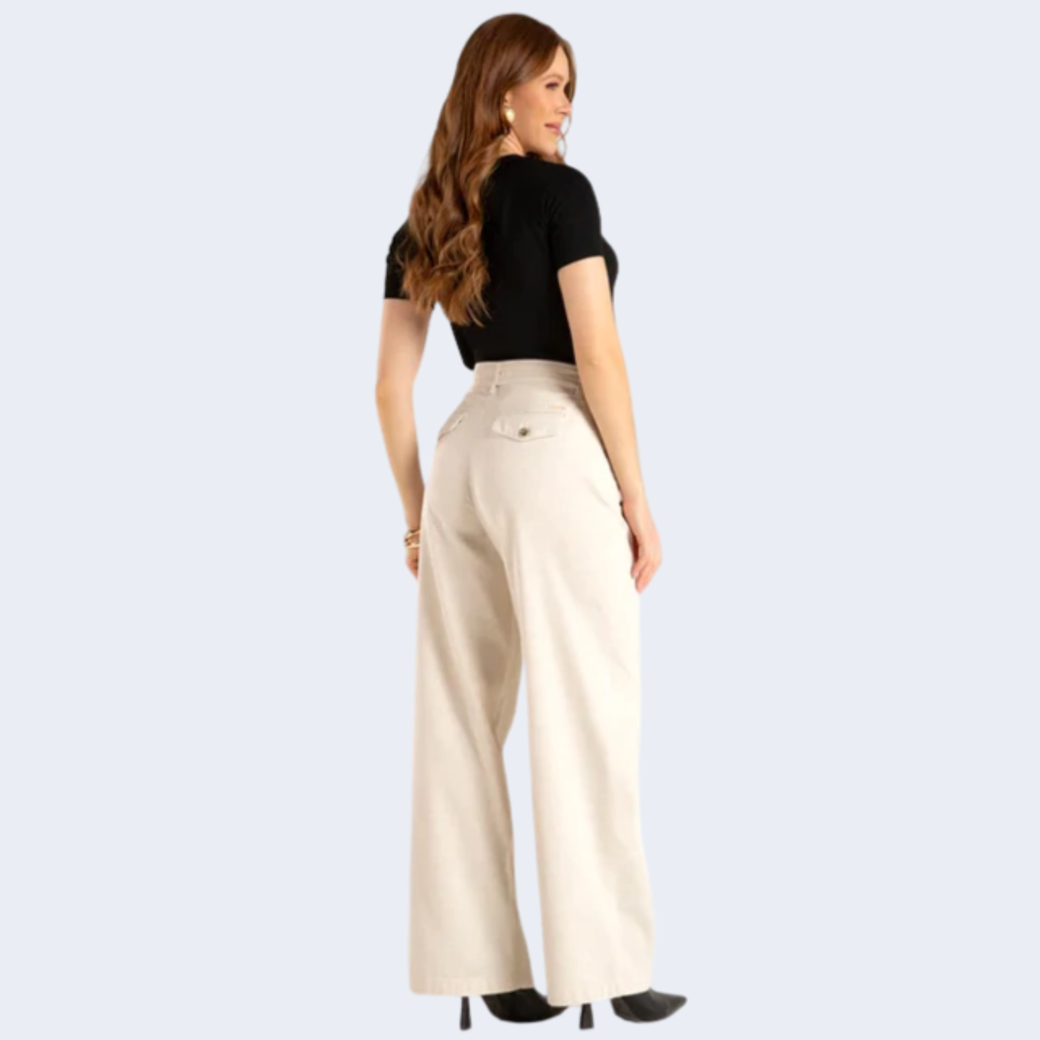 CALÇA PANTALONA DE LINHO FEMININA - CATUCCI