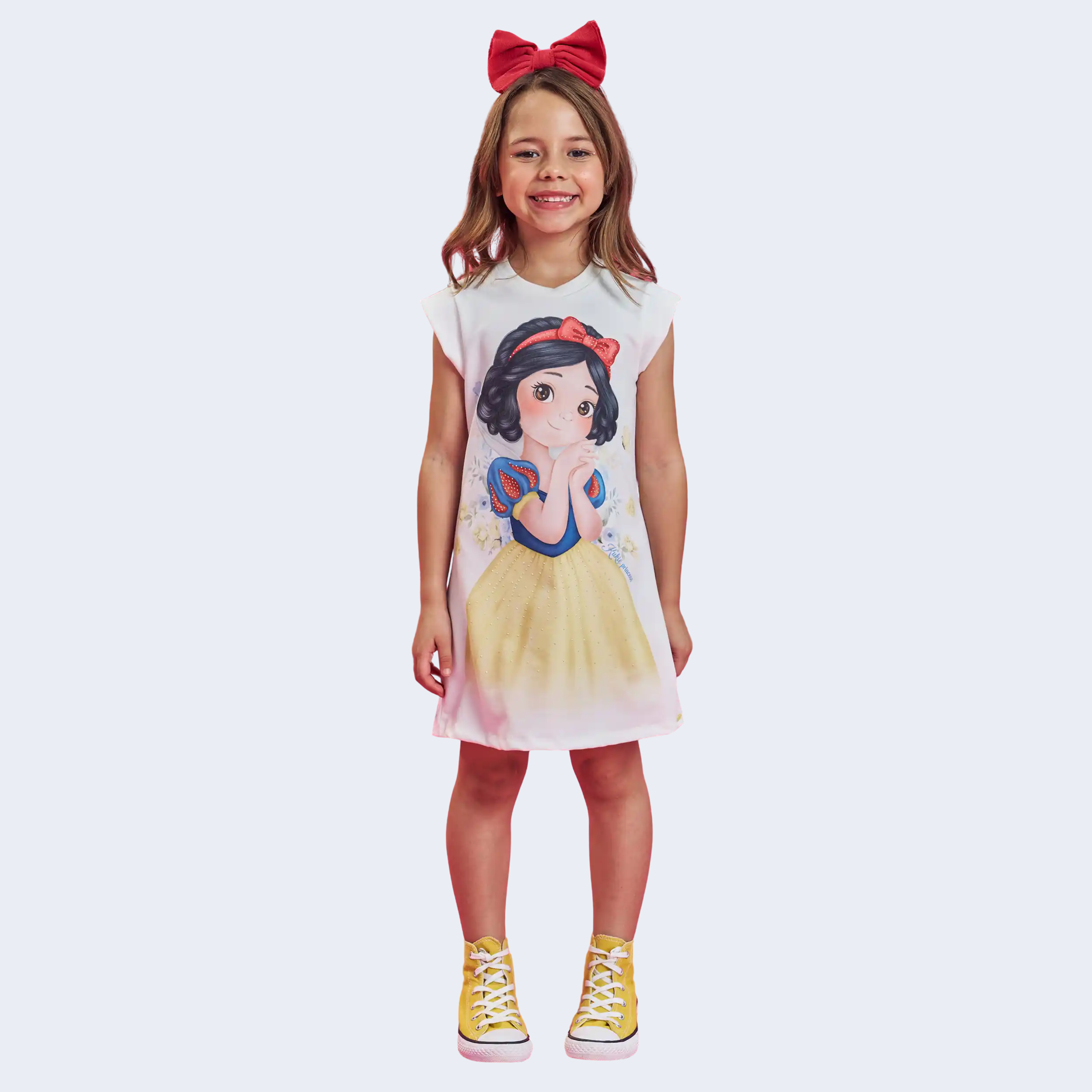 VESTIDO EM MOLECOTTON BRANCA DE NEVE - KUKIÊ