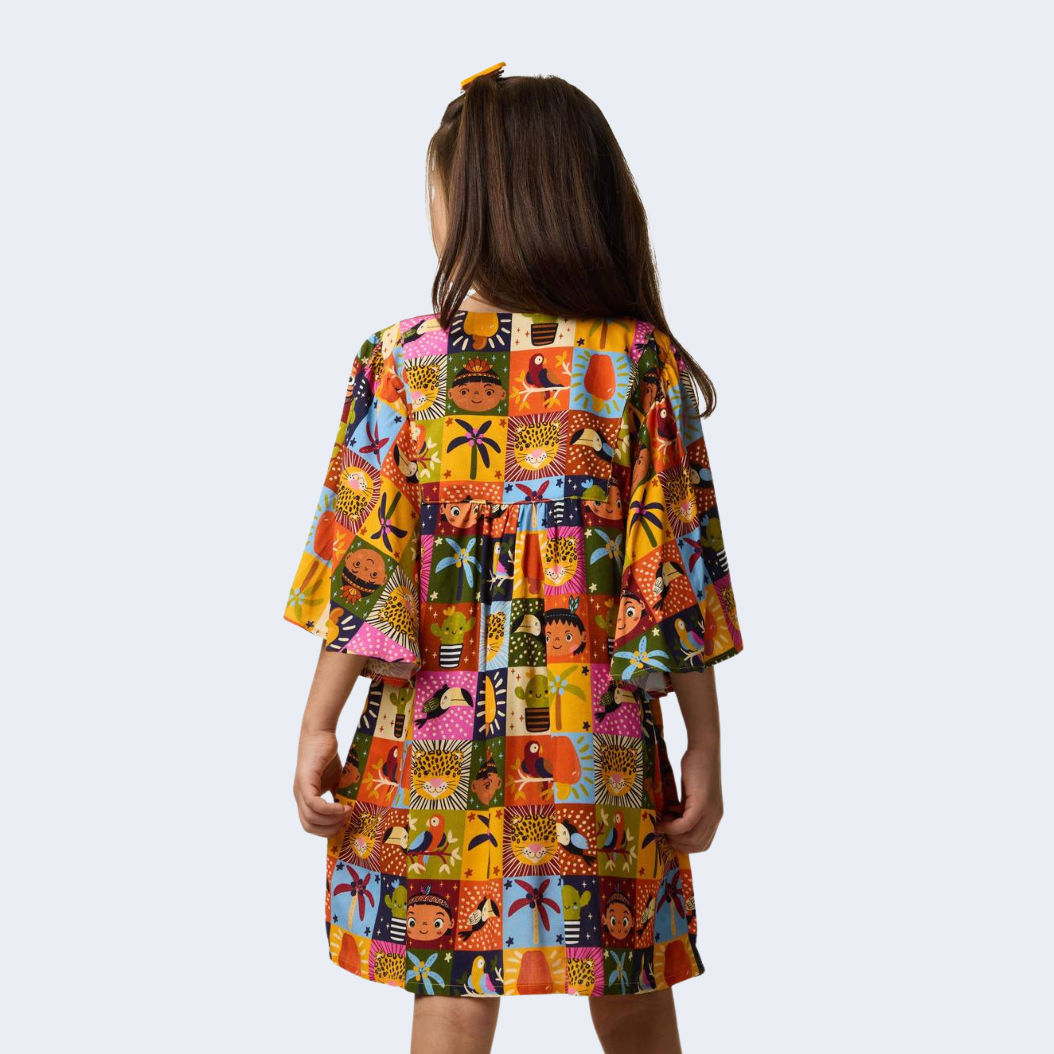 VESTIDO COM CROCHÊ TROPICALIA - CAMU CAMU