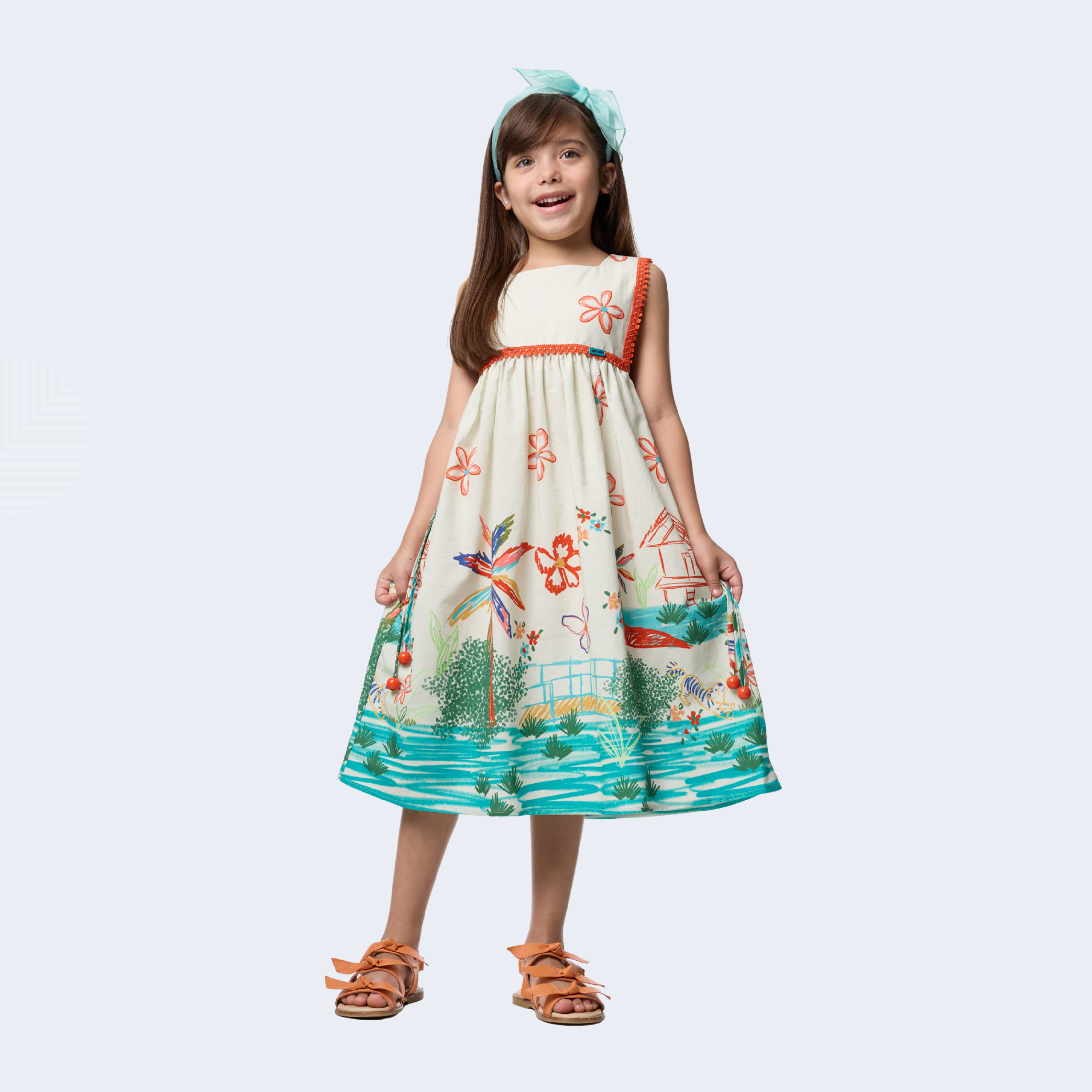 VESTIDO ARTE COM CANETINHAS - CAMU CAMU