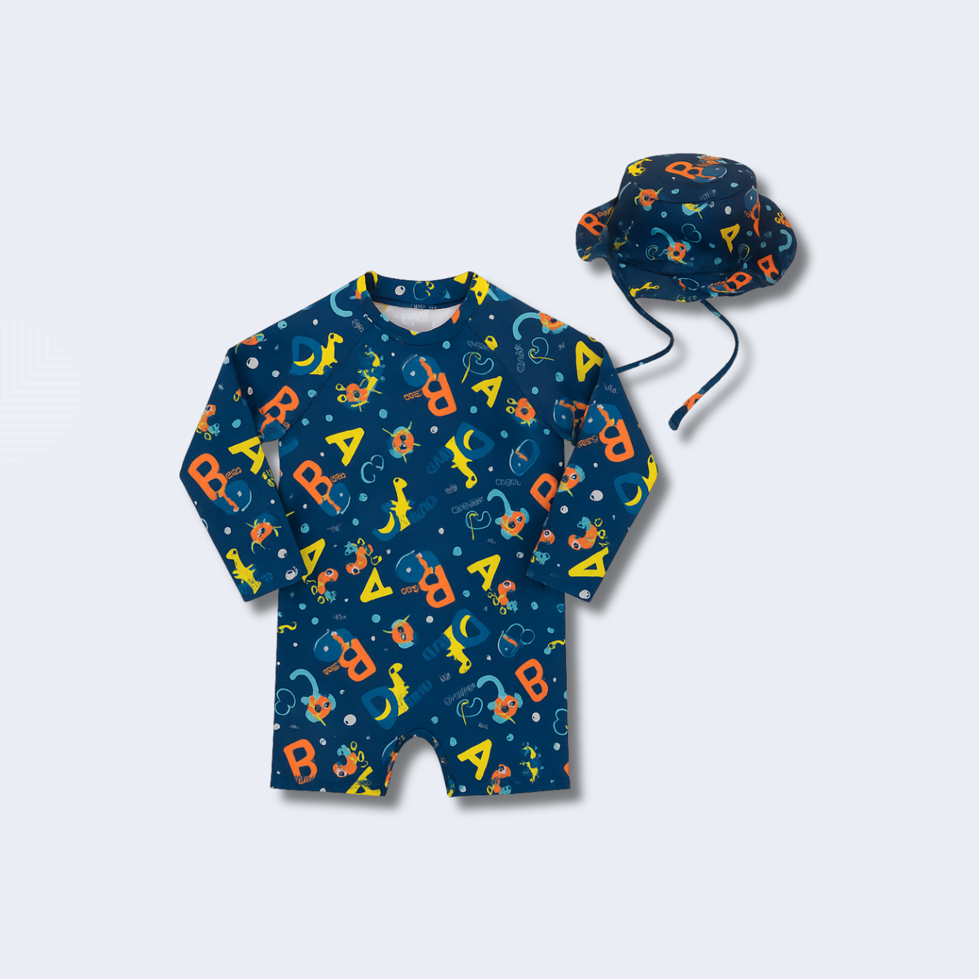 CONJUNTO MACAQUINHO BABY E CHAPÉU UV - SIRI