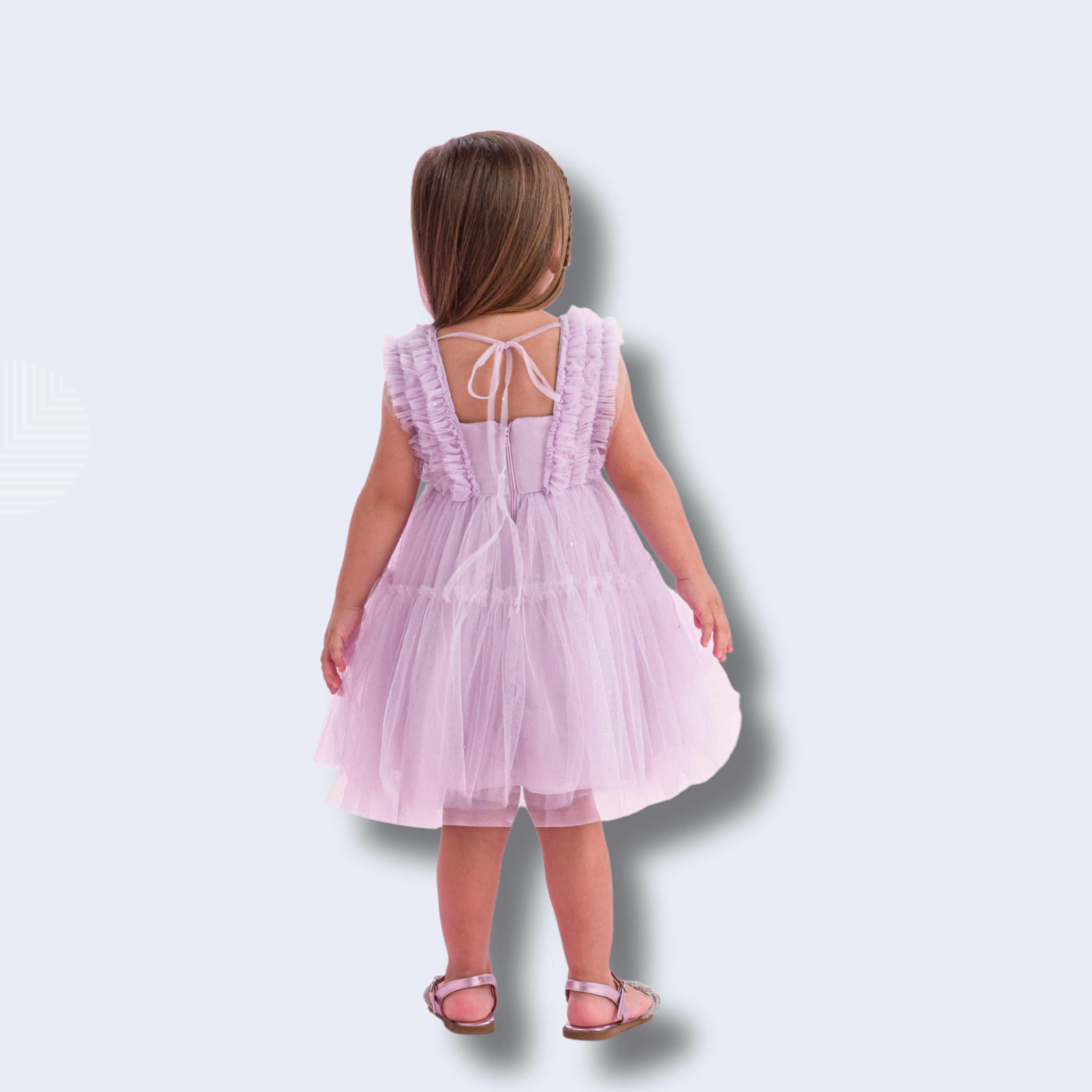 VESTIDO DE FESTA LILÁS COM TULE - PETIT CHERIE