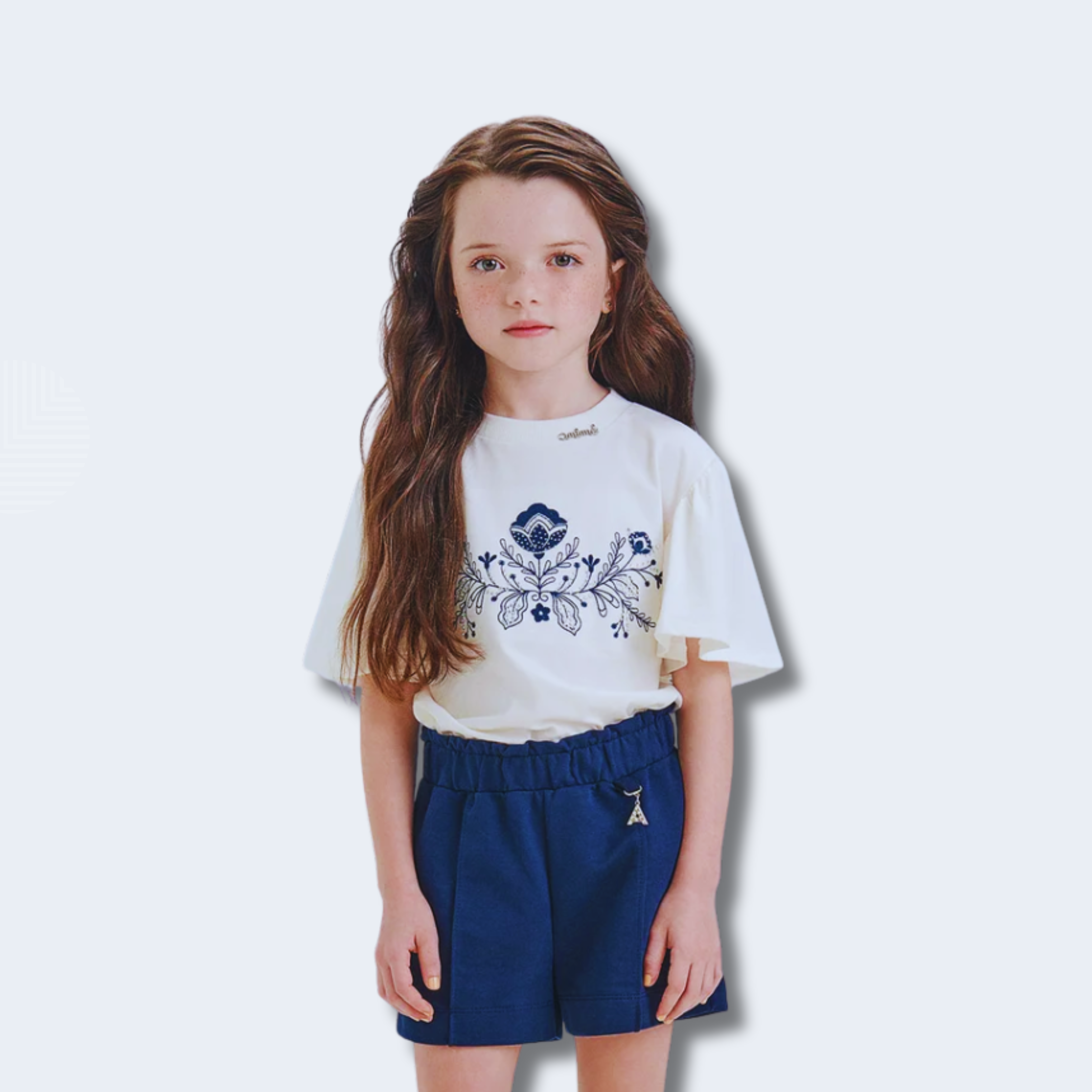 CONJUNTO MARINHO COM BORDADO - ANIMÊ