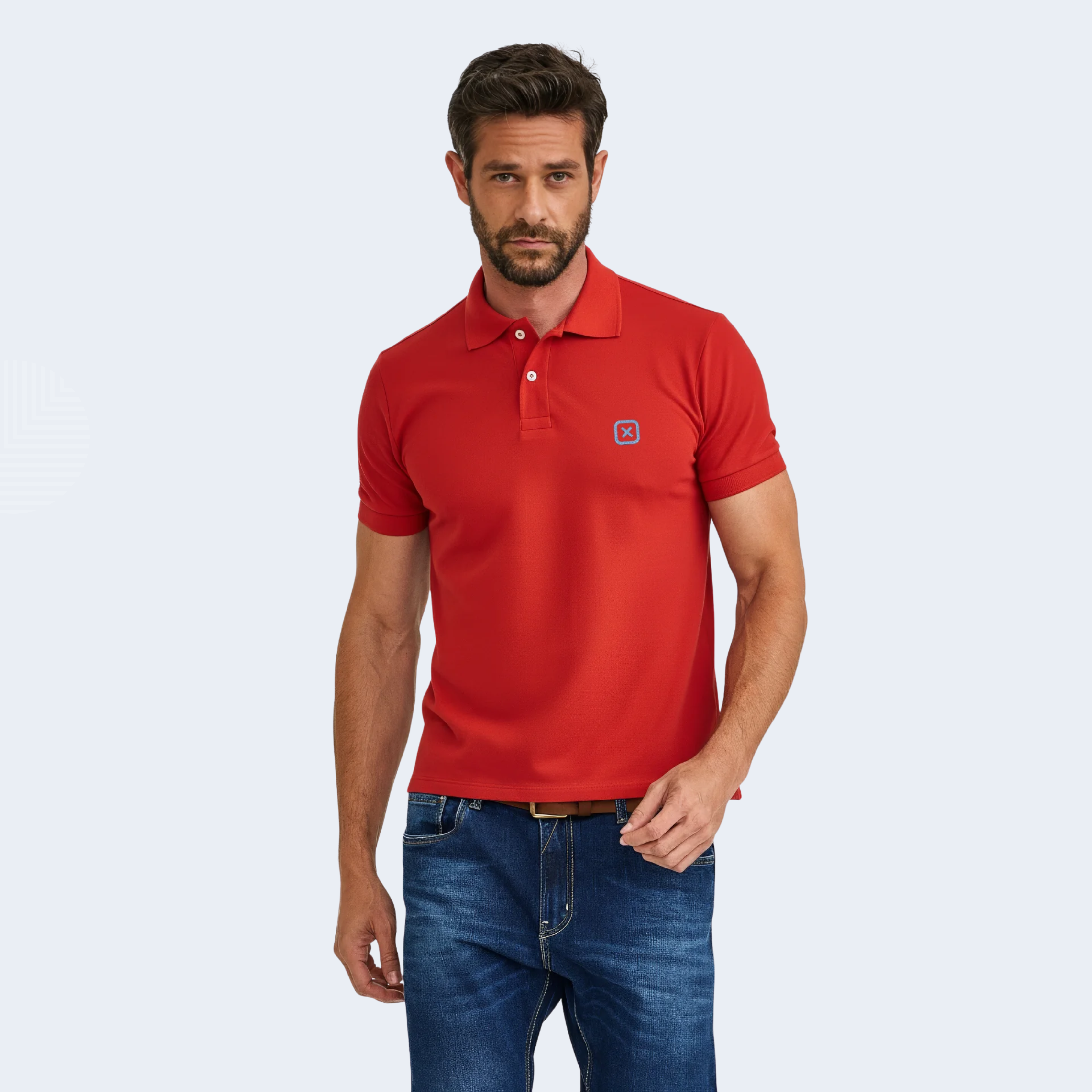 CAMISA MASCULINA POLO VERMELHO- TXC