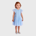 VESTIDO FESTA COM TULE AZUL - PETIT CHERIE
