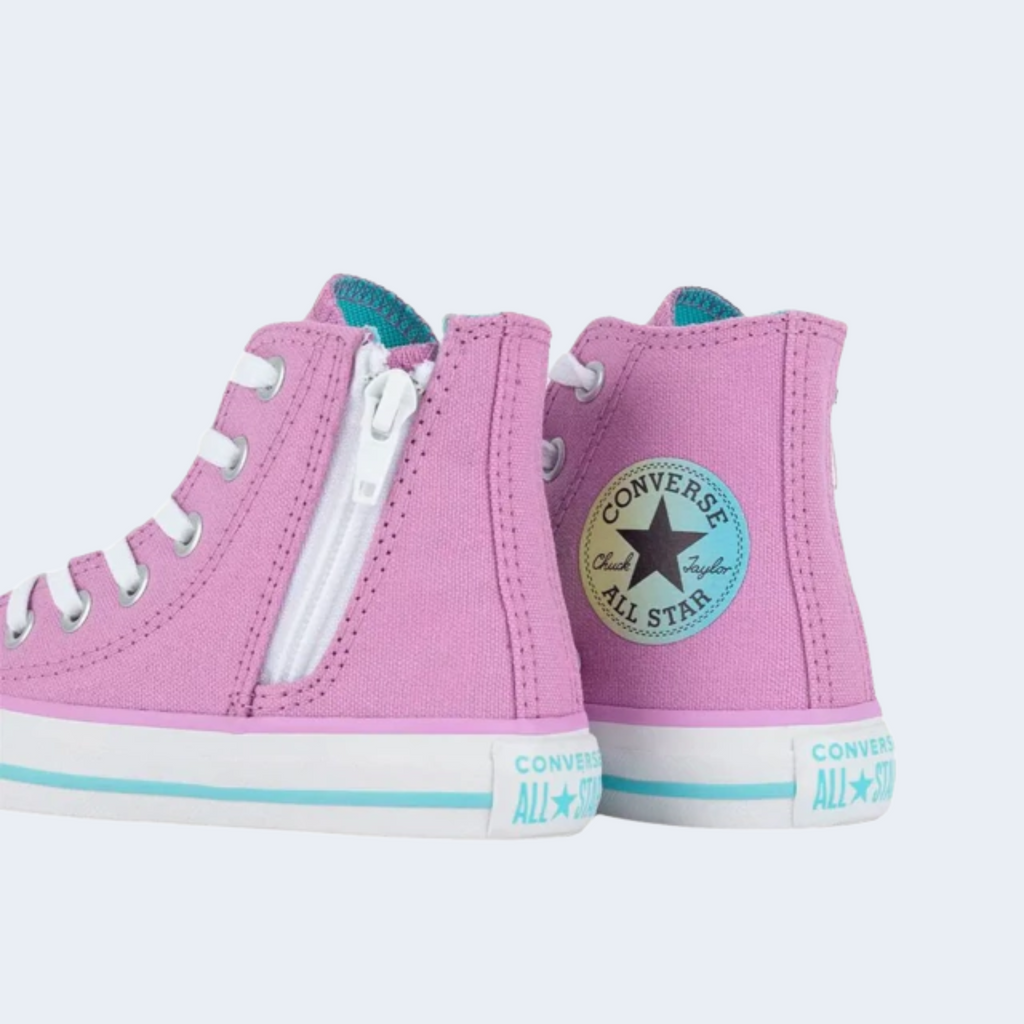 TÊNIS CHUCK TAYLOR ALL STAR SIDI ZIP INFANTIL LILÁS - CONVERSE