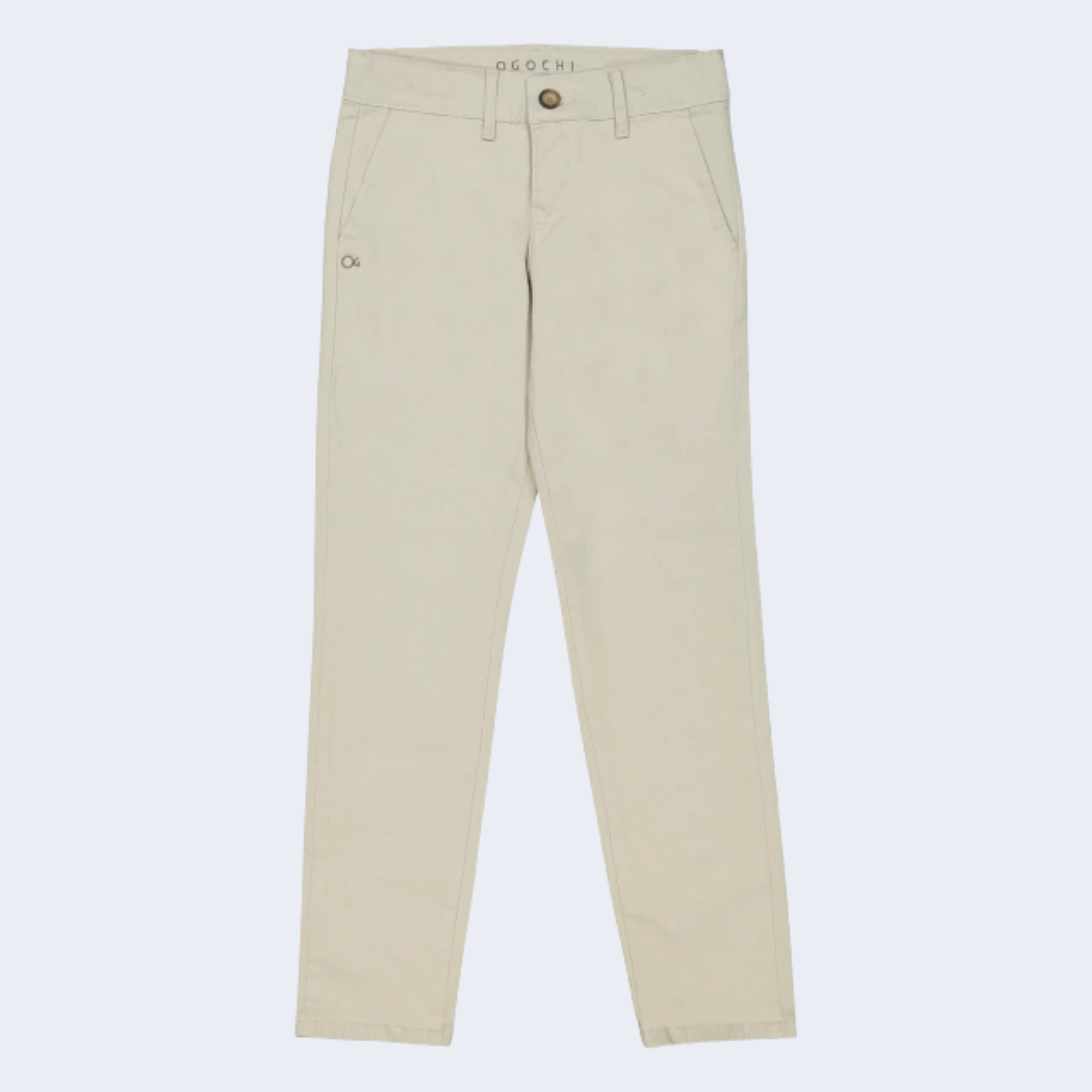 CALCA INFANTIL BOLSO FACA SKINNY ESSENCIAL COLOR CAQUI - OGOCHI