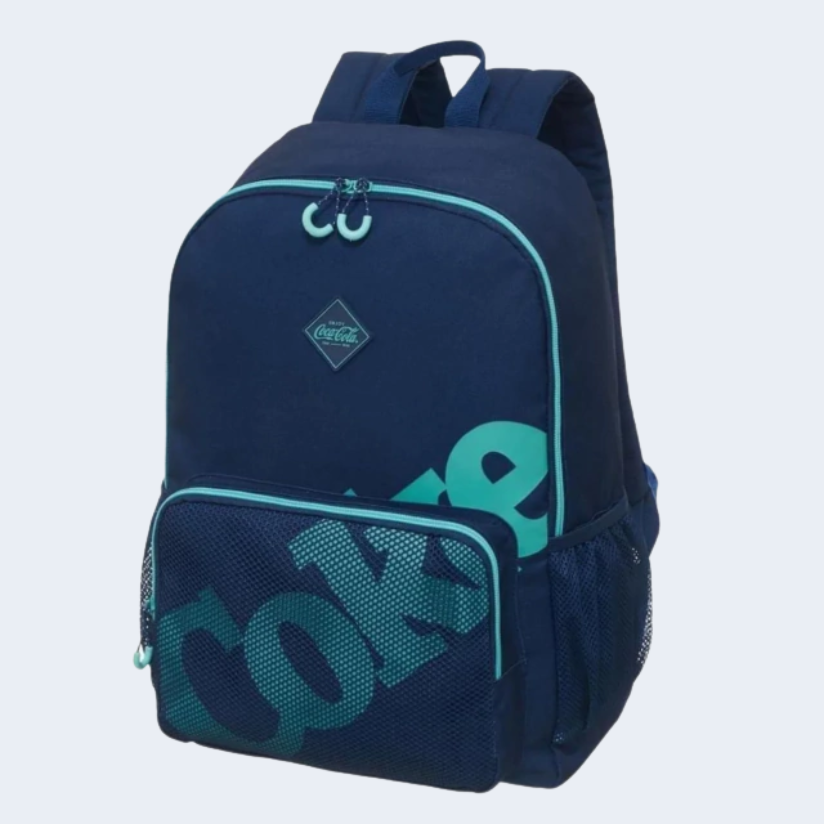 MOCHILA MESH AZUL - COCA COLA