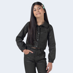 CONJUNTO BLAZER CROPPED E SHORTS SAIA RESINADO VERDE MUSGO - SUN PLACE