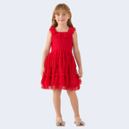 VESTIDO DE FESTA EM TULE PLISSADO - PETIT CHERIE