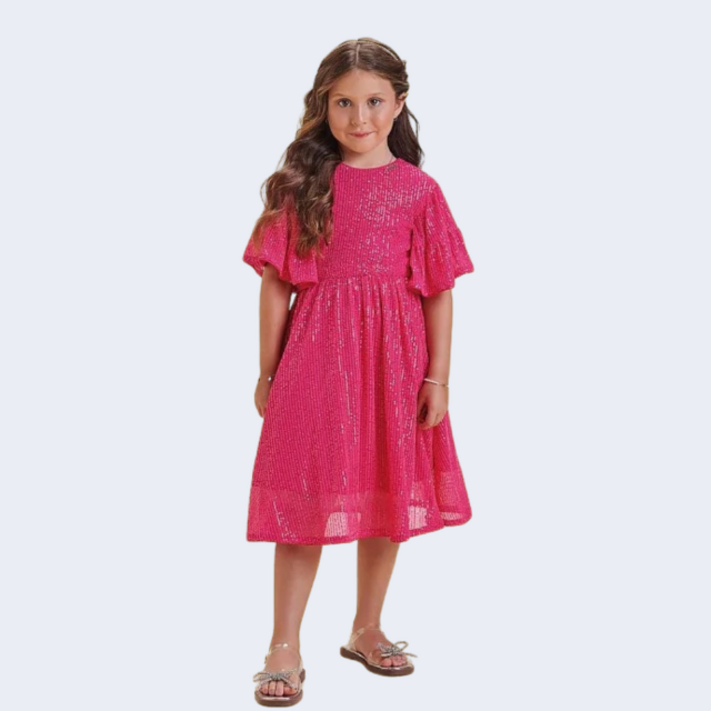 VESTIDO PAETÊ MAGENTA - ANIMÊ