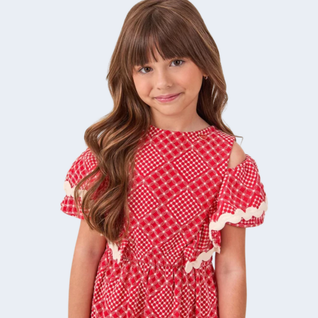 VESTIDO DE LAISE BORDADO - ANIMÊ