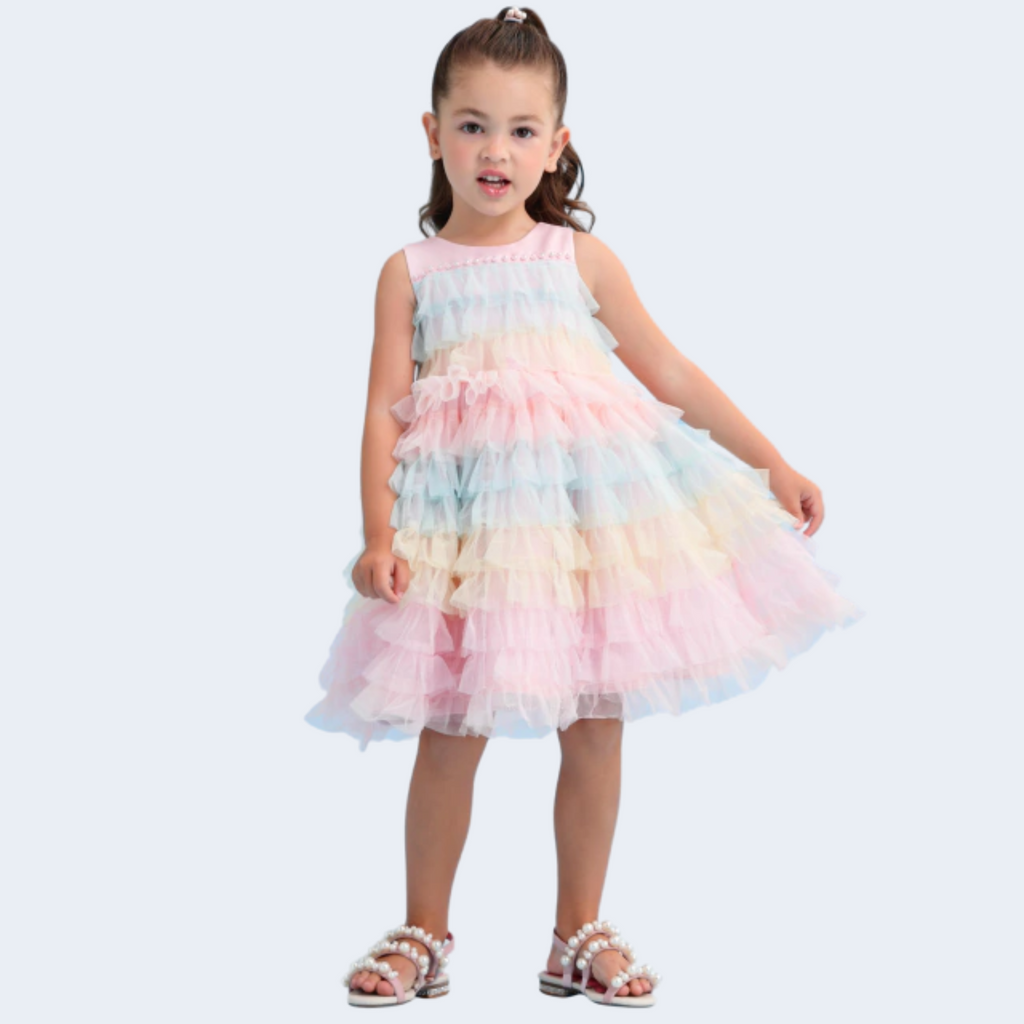 VESTIDO FESTA BABADOS - PETIT CHERIE