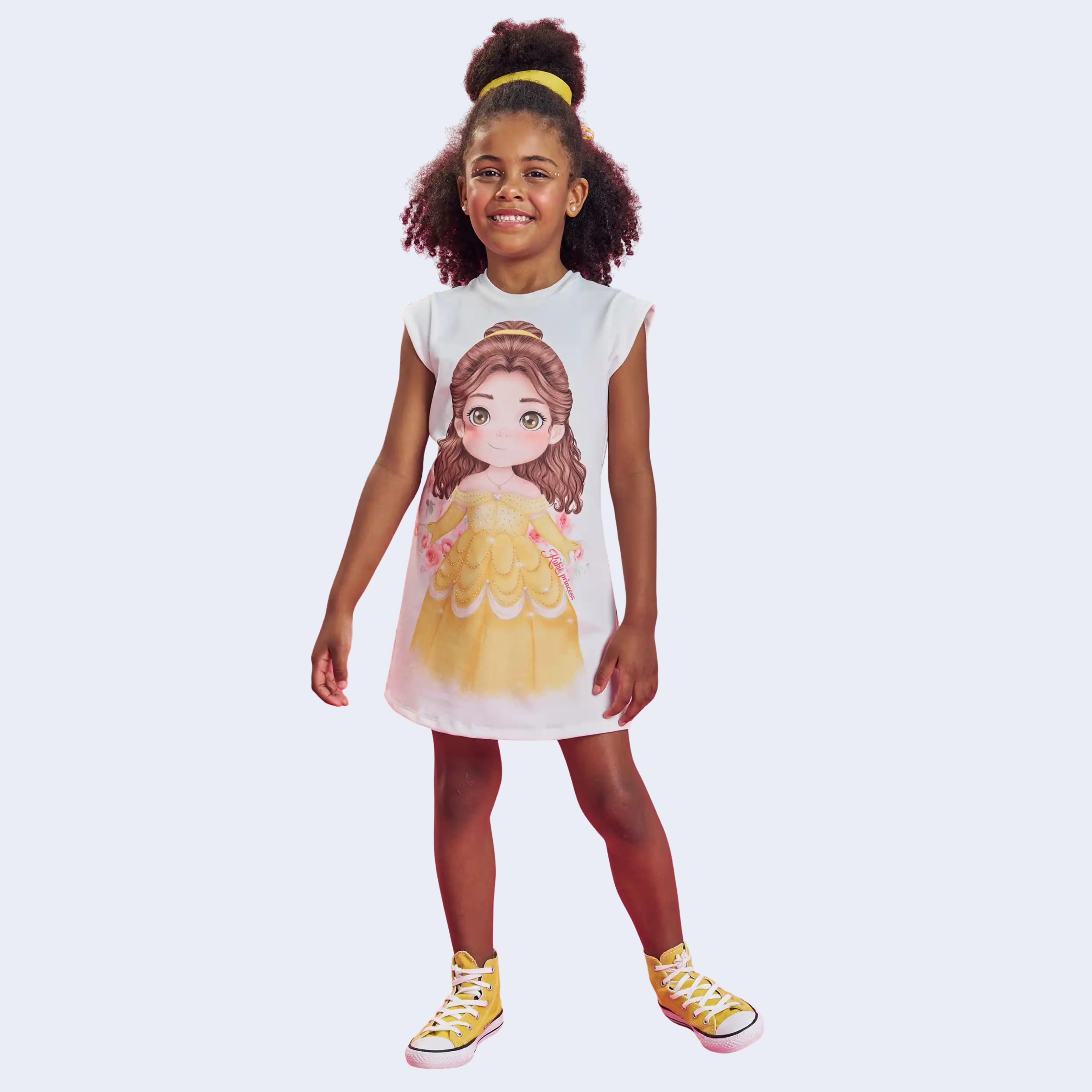 VESTIDO EM MOLECOTTON PRINCESA BELA - KUKIÊ