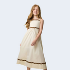 VESTIDO LONGO AMARELO MANTEIGA - CAMU CAMU