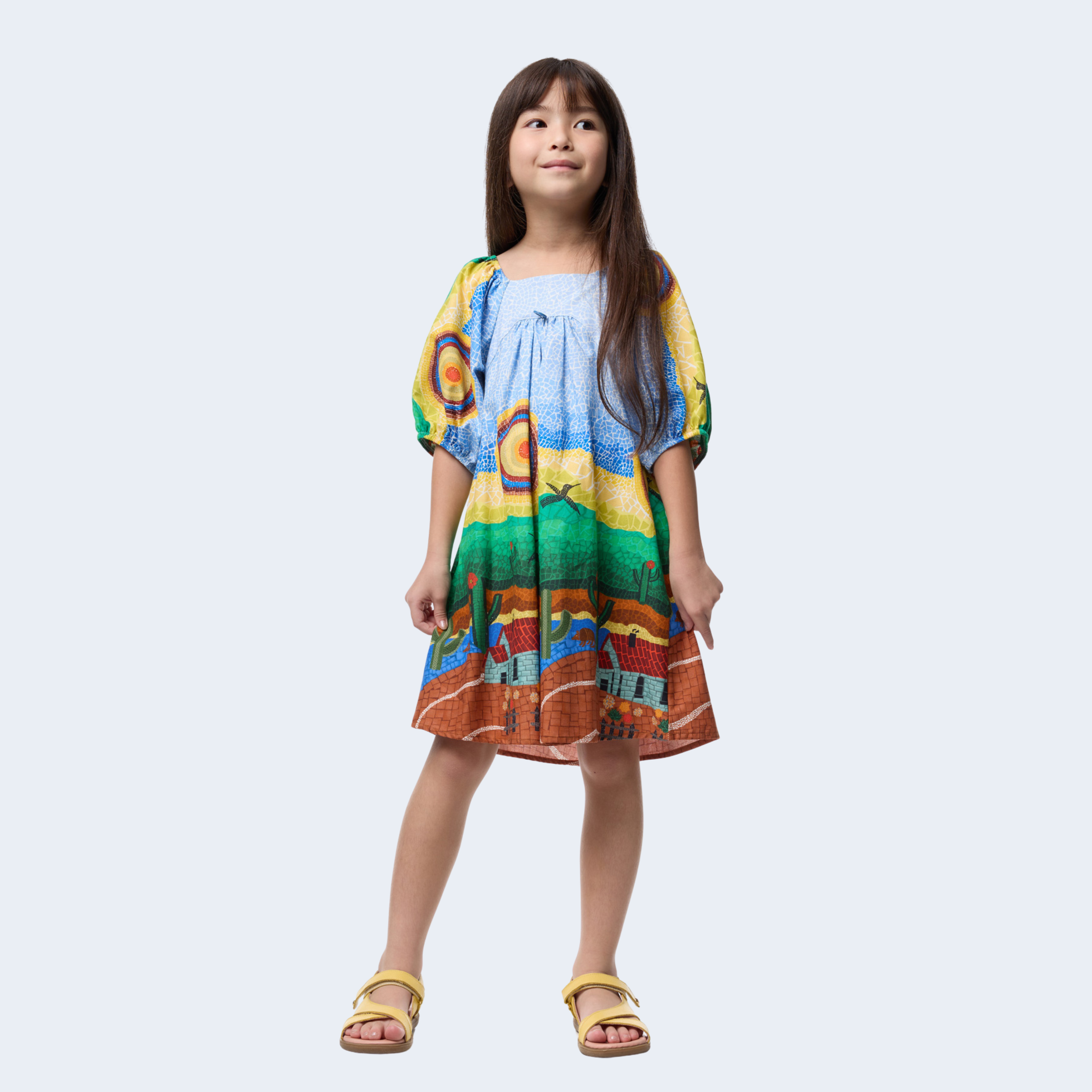 VESTIDO CURTO MOSAICO SERTÃO - CAMU CAMU