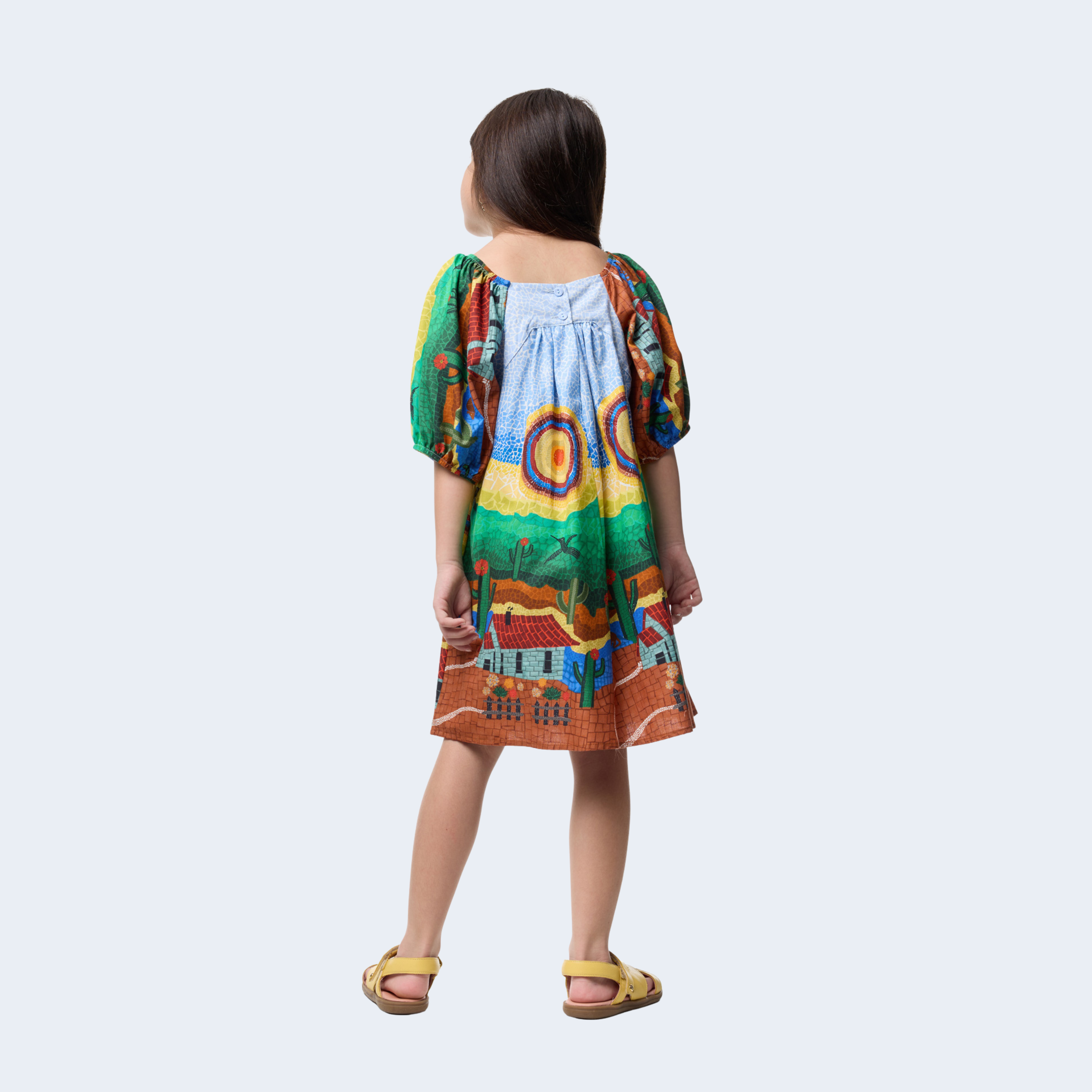 VESTIDO CURTO MOSAICO SERTÃO - CAMU CAMU