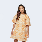 VESTIDO FLORES BORDADO - CAMU CAMU