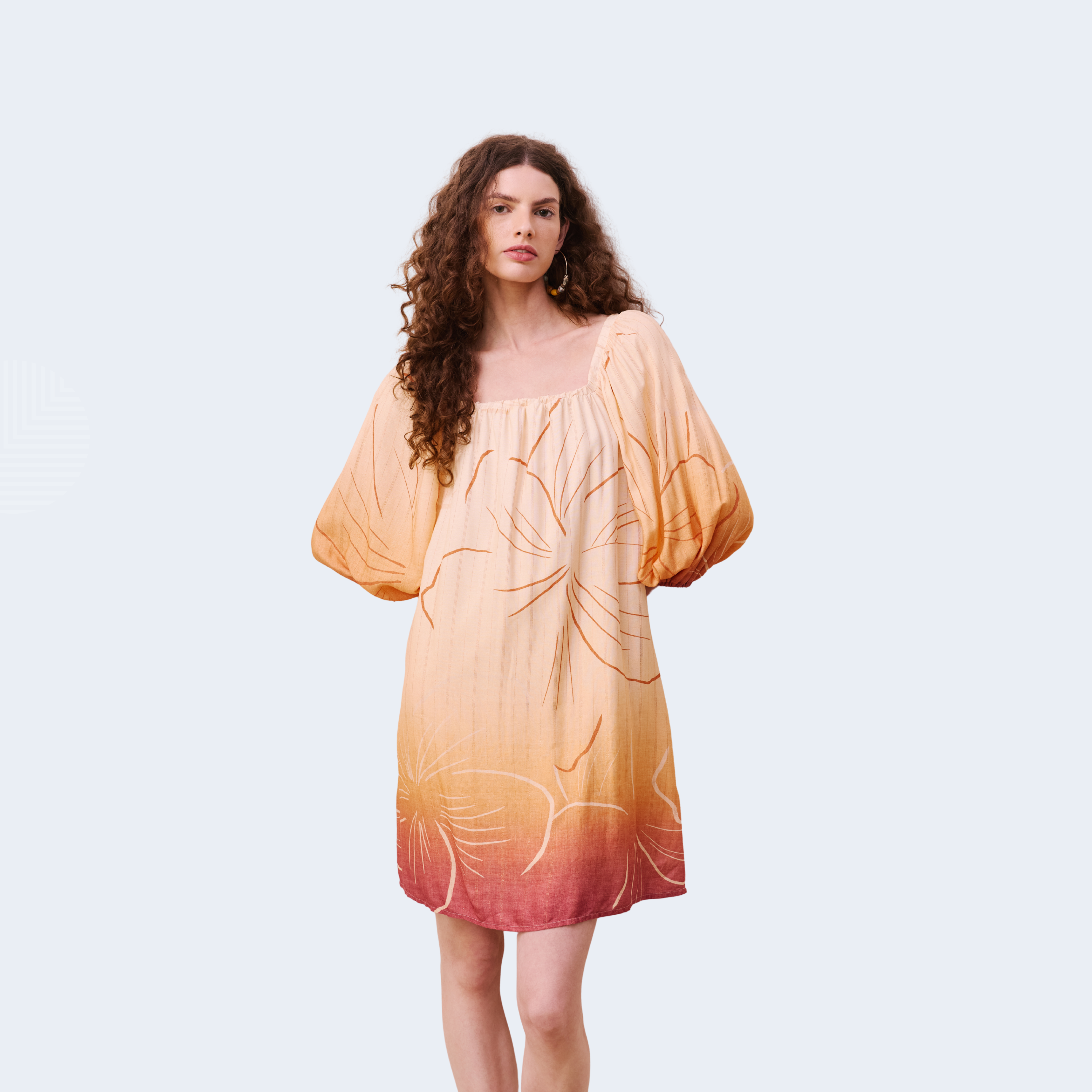 VESTIDO CURTO MANGA - CACAY