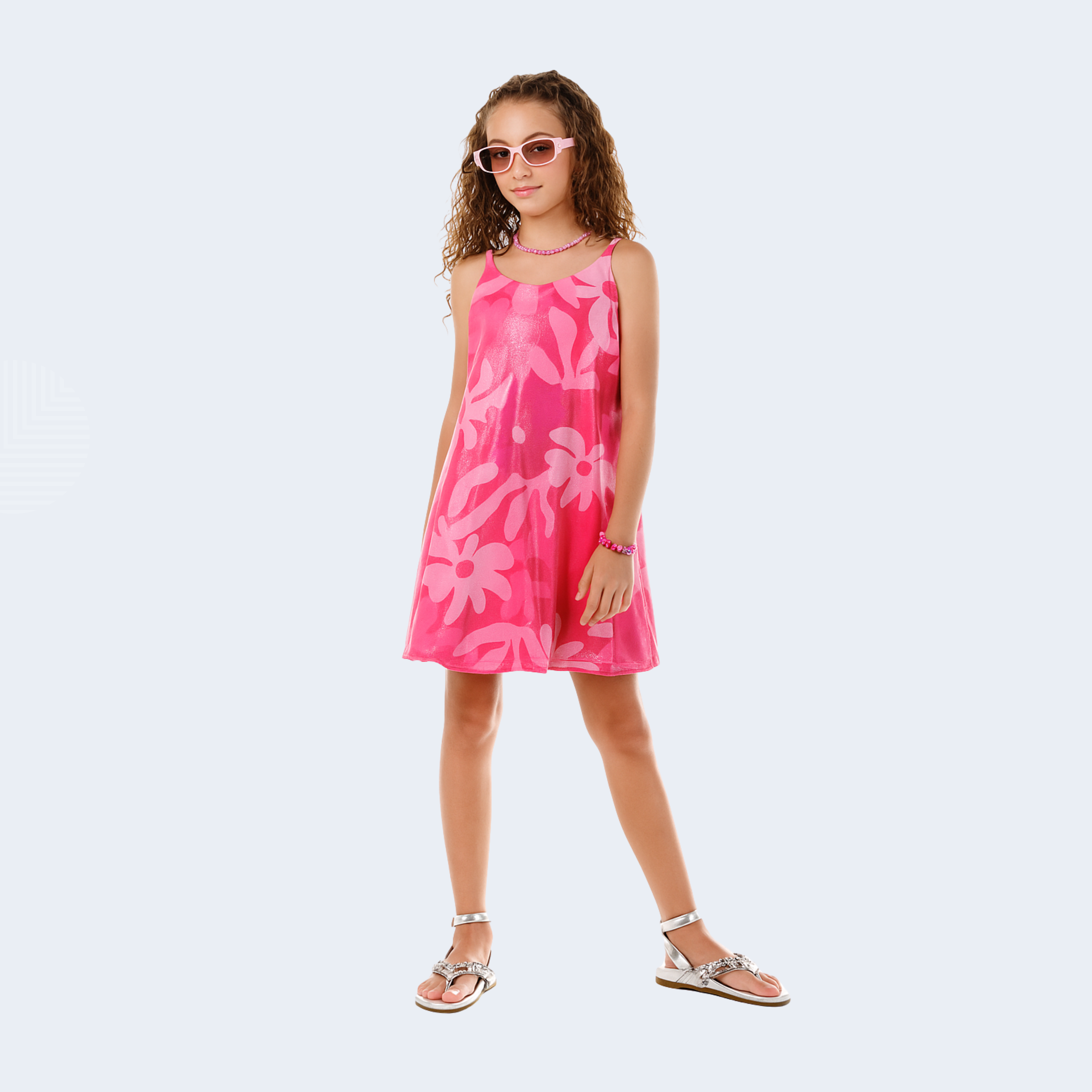 VESTIDO PAETE FLORAL - MYLU