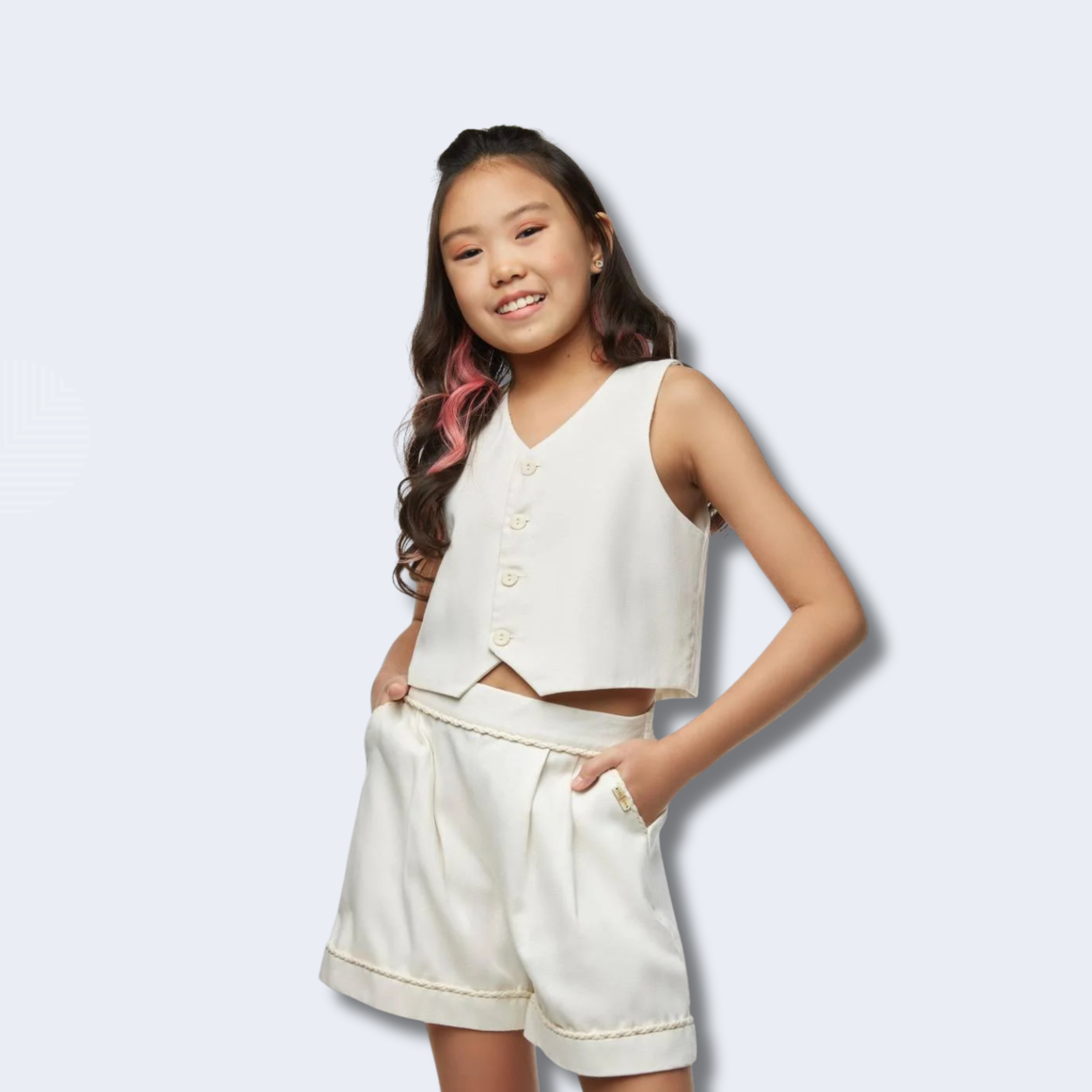 CONNJUNTO SHORTS E COLETE LENÇÓIS MARANHENSES - CAMU CAMU