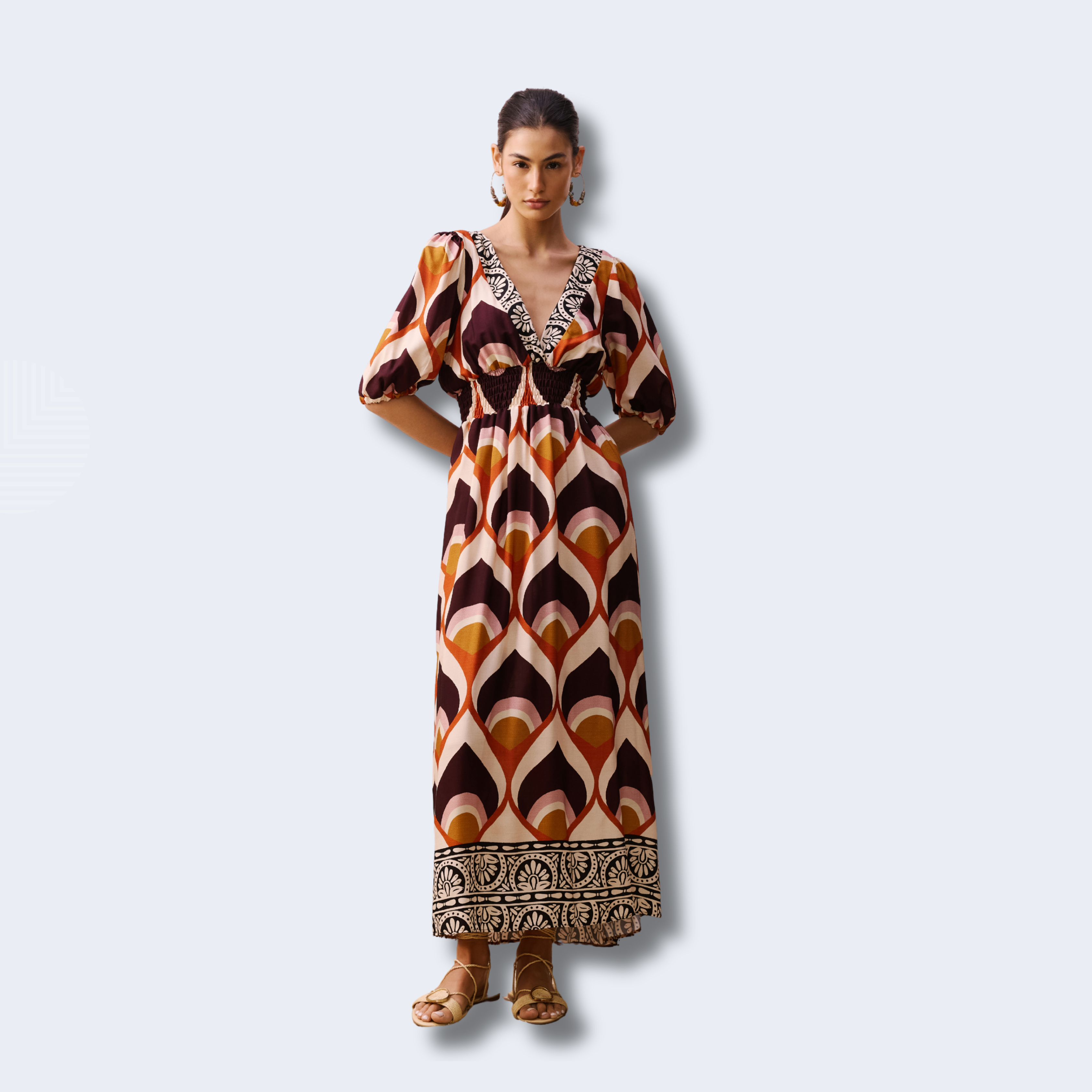 VESTIDO MIDI PALA LASTEX - CACAY