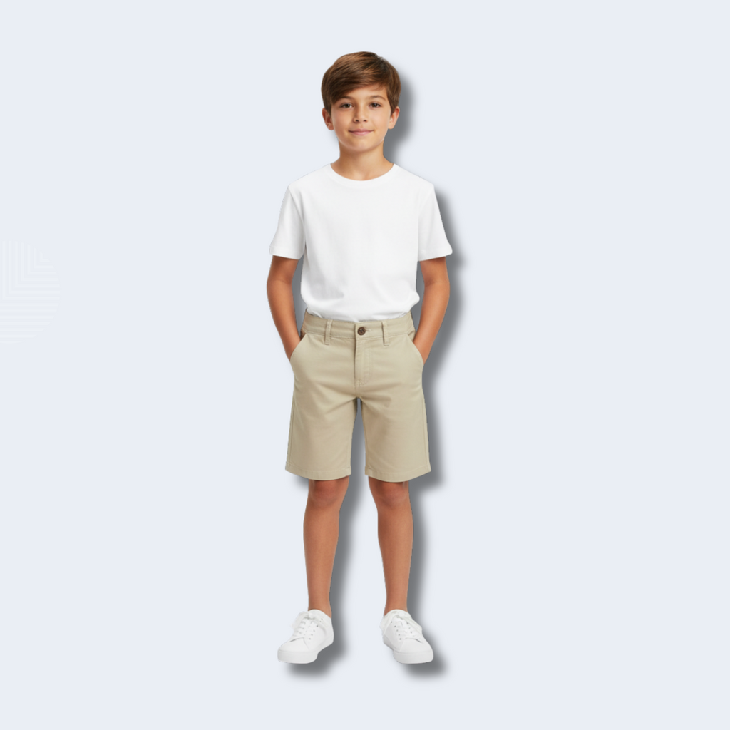 BERMUDA INFANTIL ESSENCIAL AREIA - OGOCHI