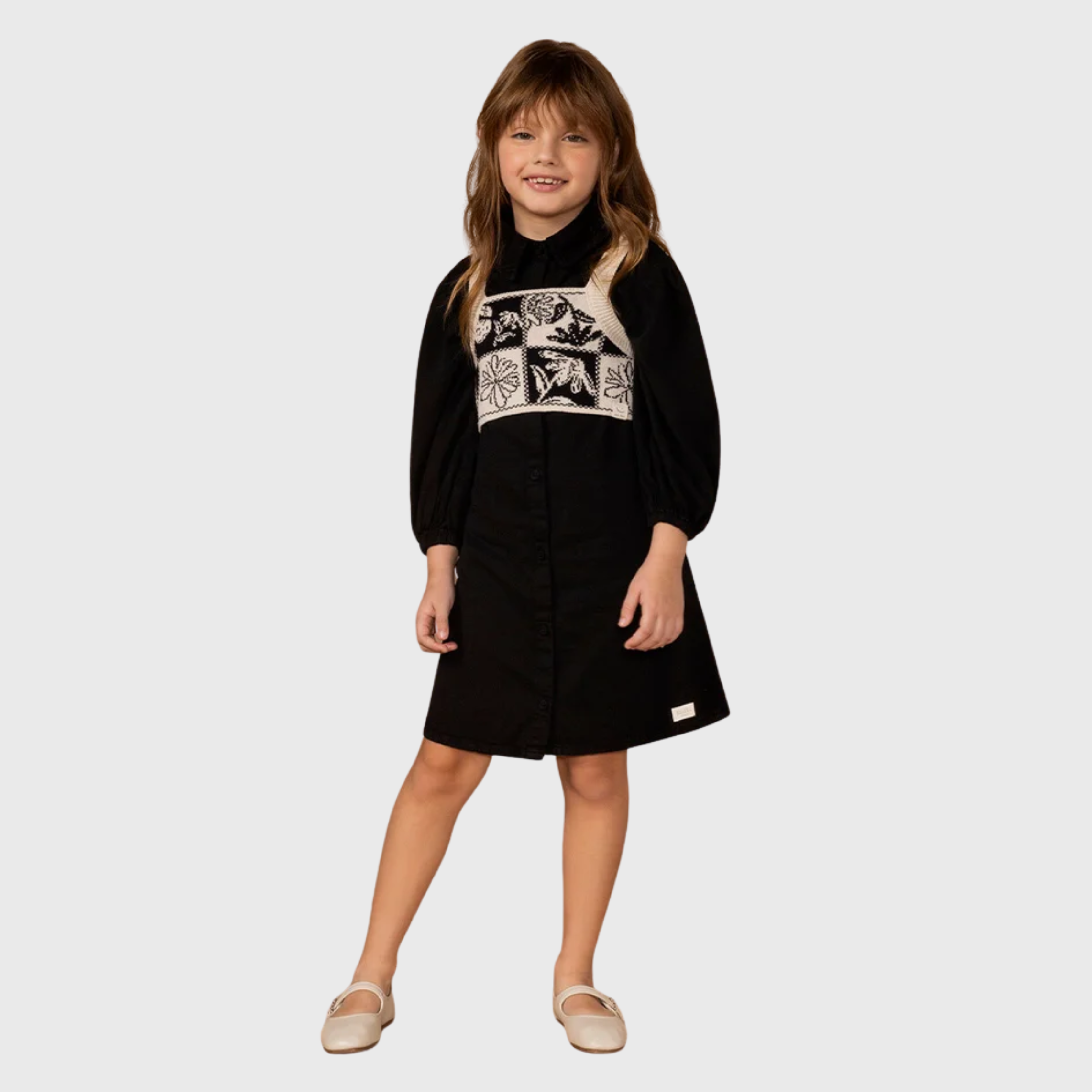 CONJUNTO VESTIDO TECIDO TOP - BUGBEE