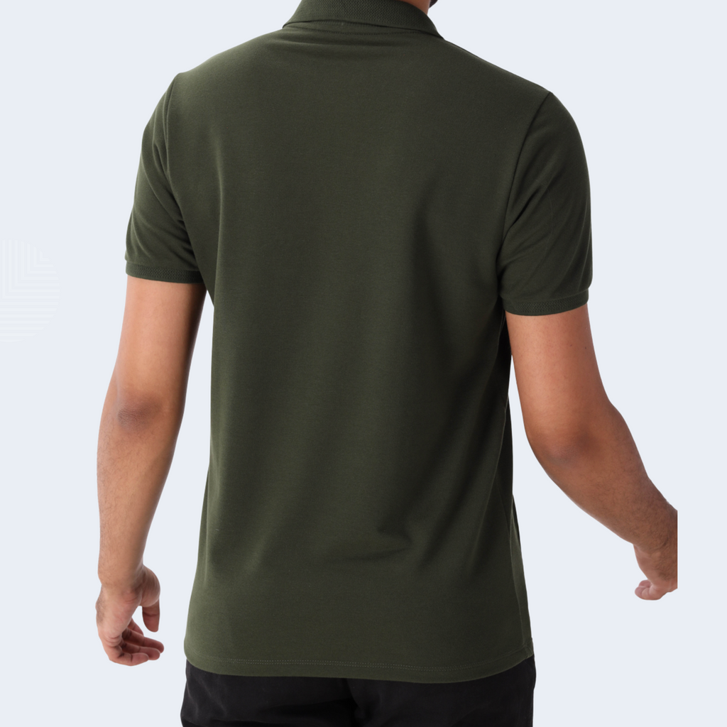 POLO MC SLIM ESSENCIAL PIQUET DUPLO KOMBU GREEN - OGOCHI