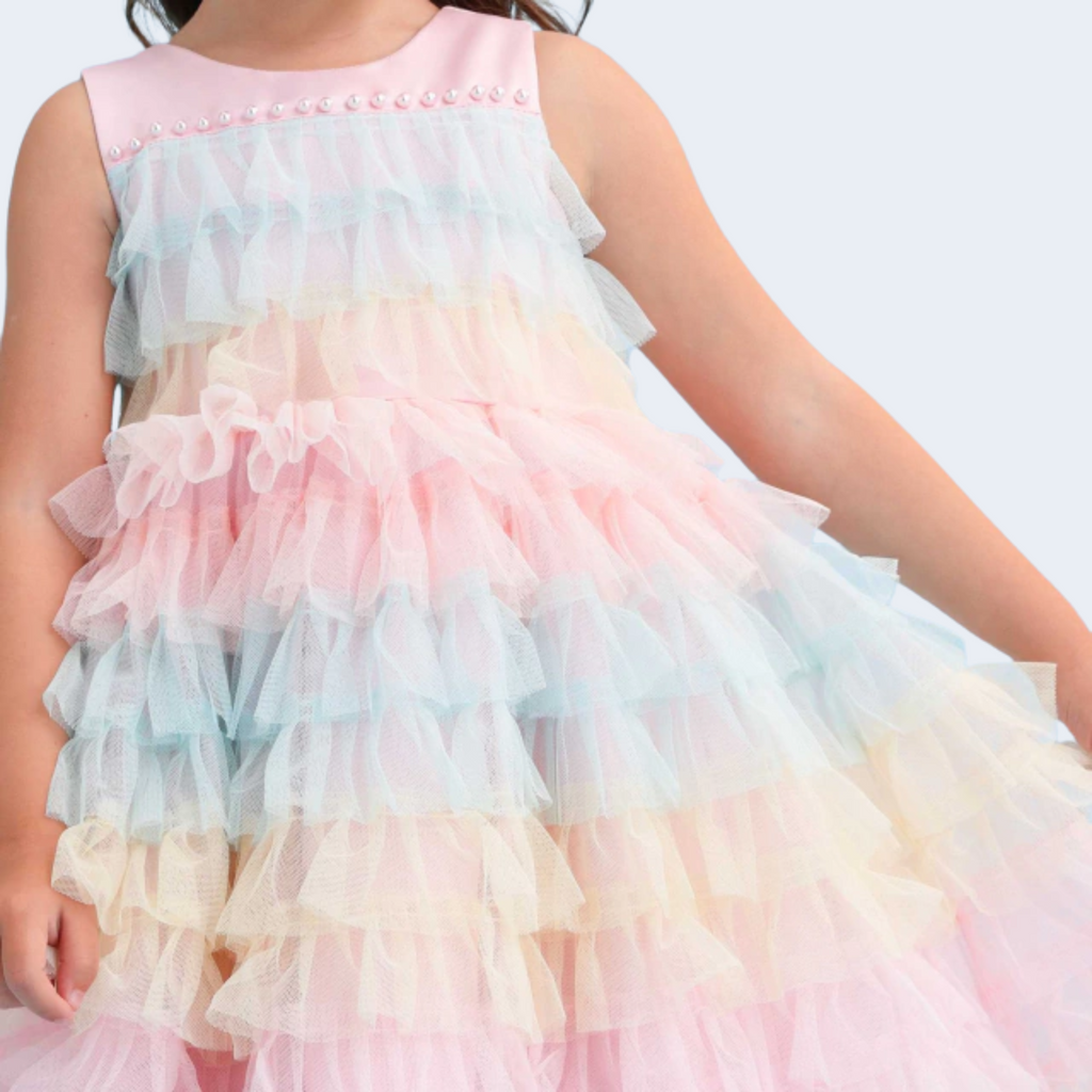 VESTIDO FESTA BABADOS - PETIT CHERIE