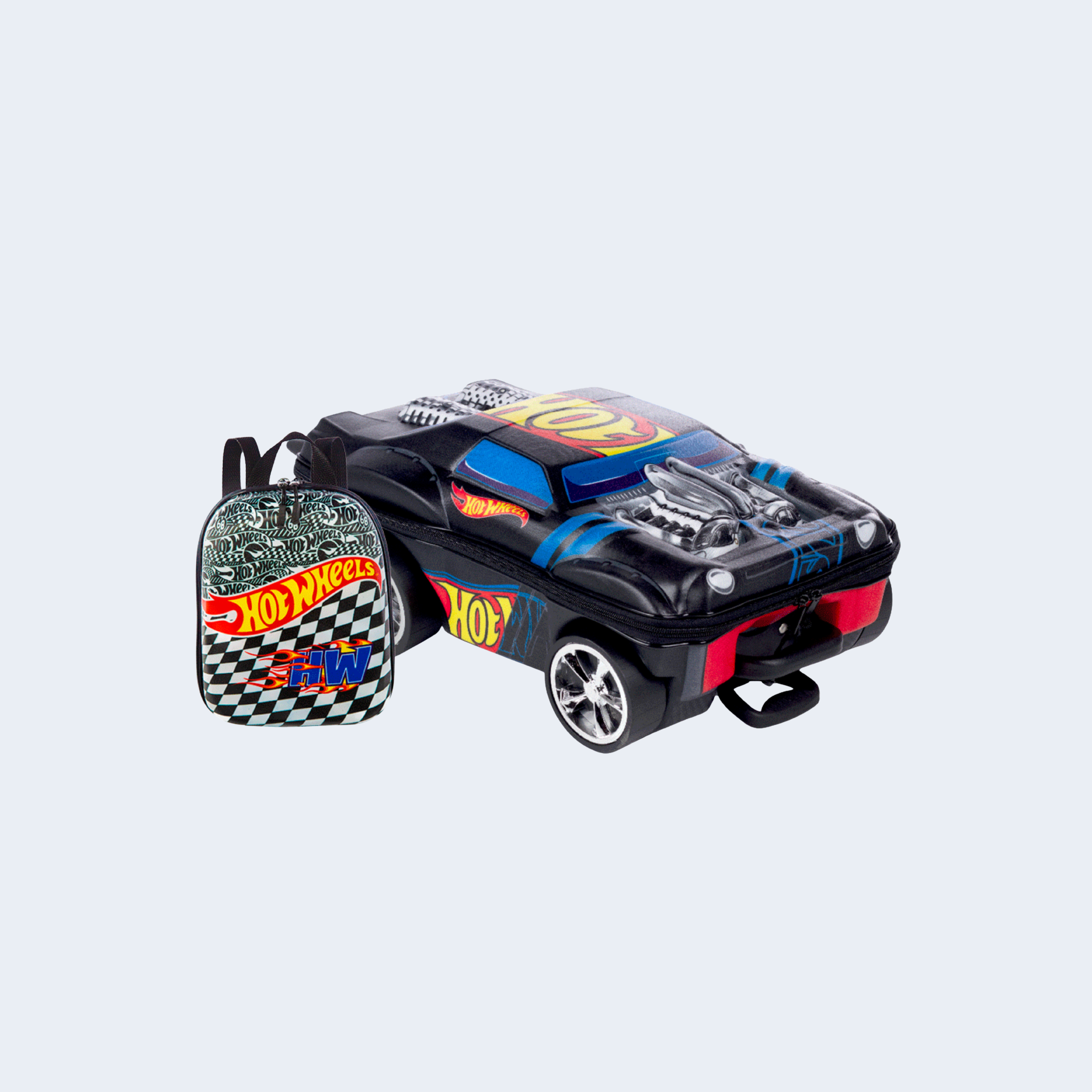 KIT - MALA E LANCHEIRA INFANTIL HOTWHEELS NIGHTSHIFTER - DIPLOMATA