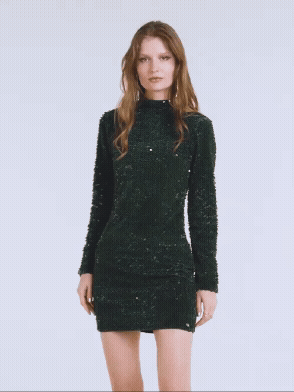 VESTIDO PAETÊ VERDE - AUTHORIA